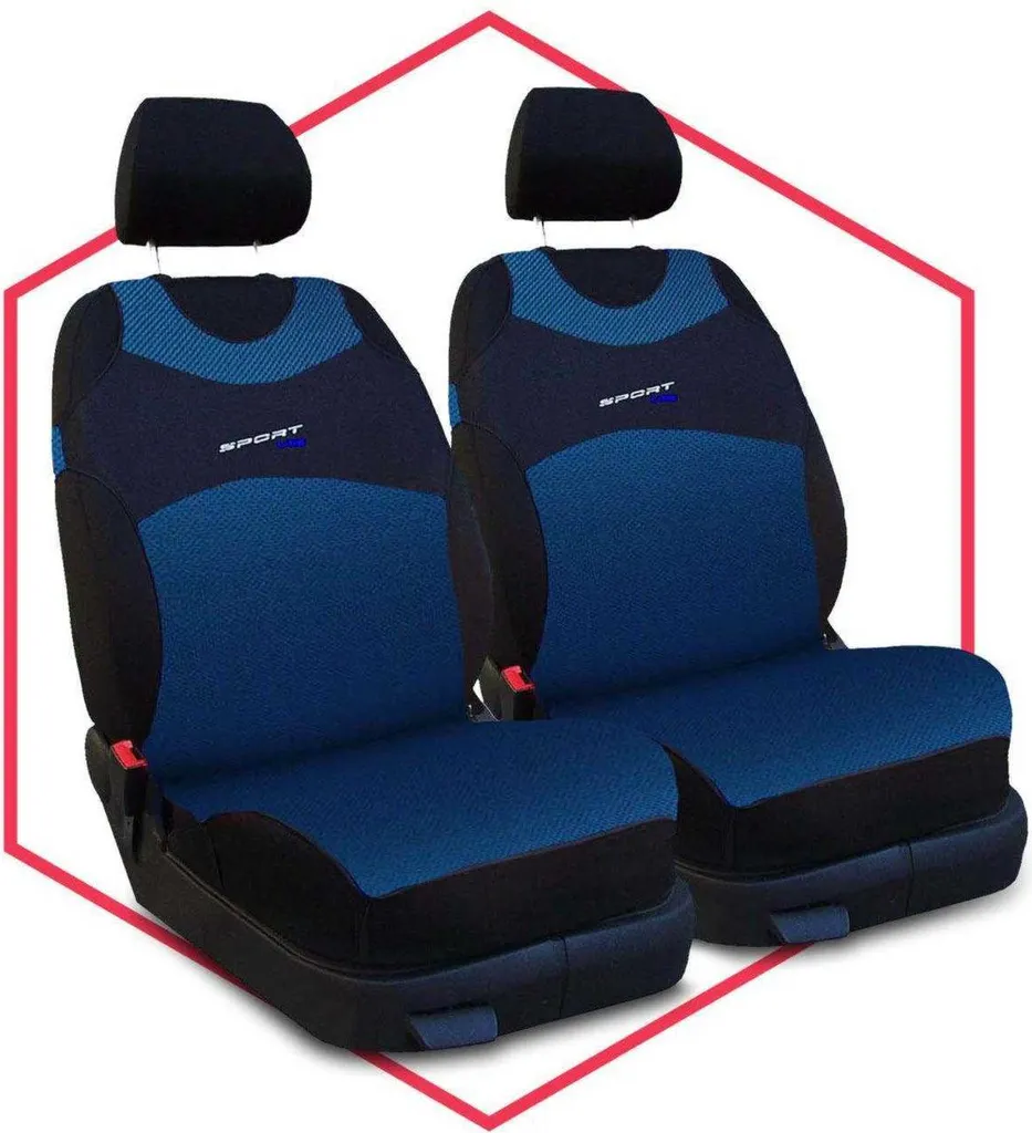 Coprisedili auto Coprisedili universali Auto Set Blu Anteriore 1+1 per Fiat Doblo - 9