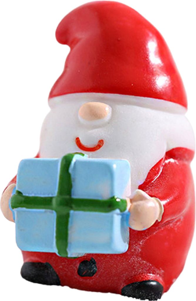 Weihnachten Santa Claus Statue Micro Landschaft Ornament Harz Home Decorative Gift Weihnachtsförder-C