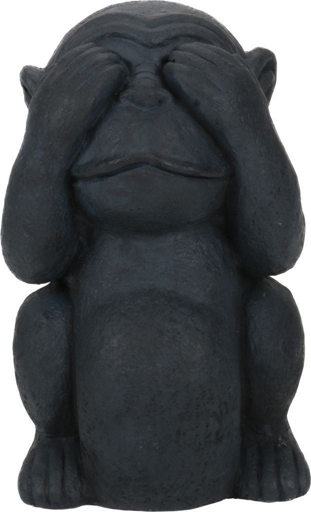 Dekofigur Affe nicht sehen, Gorilla mit zugehaltenen Augen, für Haus oder geschützte Terrassen- bzw. Balkon-Bereiche