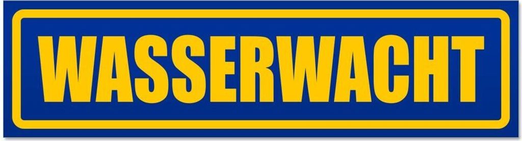 Kiwistar - Autoaufkleber - Blau - 20 x 5,3 cm - Wasserwacht - Hinweis Aufkleber Sticker für Auto, Kfz, Fahrrad, PKW, LKW