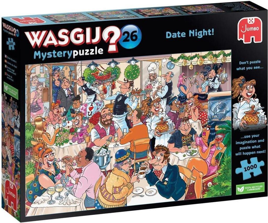 Jumbo puzzle Wasgij Retro Mystery 26 Date Night 1000 dílků Obrázek produktu 