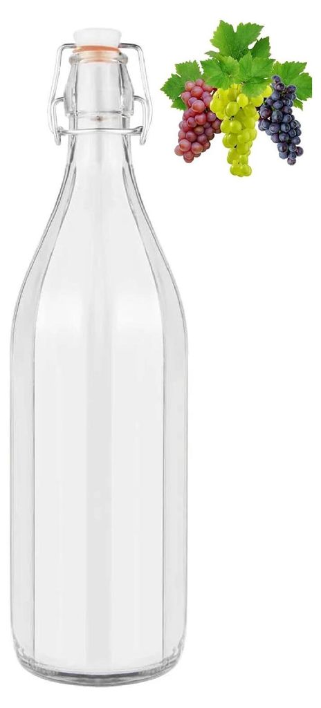 1L Flasche mit Bügelverschluss Milchflasche Weinflasche Produktbild 