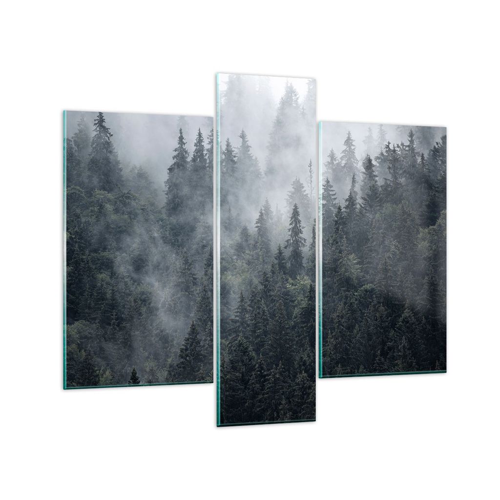 Bilder auf glas - Wald Baum Natur - 95x80cm - Glasbilder - Wandbilder - Bilder - Kunstdruck - zum Aufhängen bereit - Wanddekoration aus Glas - Gla...