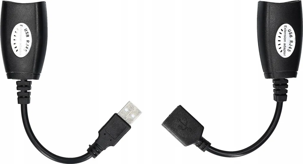 Adaptateur extender USB vers LAN 60m Cat 5e 6 actif pour longue distance
