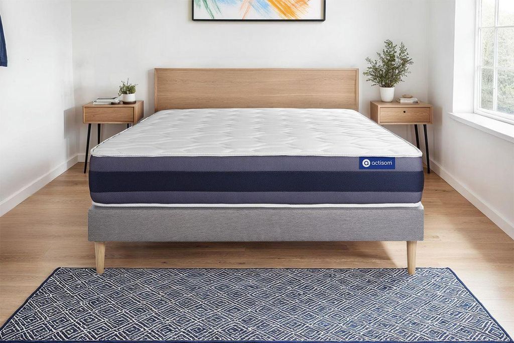 Actimemo morpho matratze 160x195cm + Bettgestell mit lattenrost - Dicke : 24cm - Memory-schaum - H3