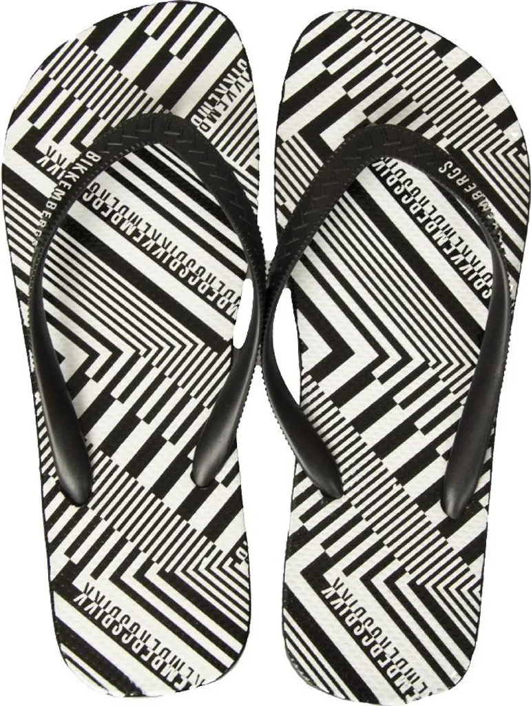 Tongs Homme Bikkembergs 100% Caoutchouc avec Motif Intégral Logo Chic