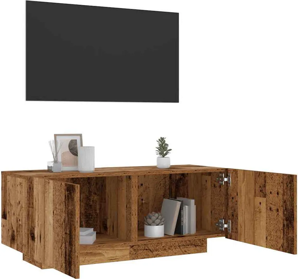 Maison Exclusive - Mobile TV effetto legno antico 100x35x40 cm Materiale ligneo - 1