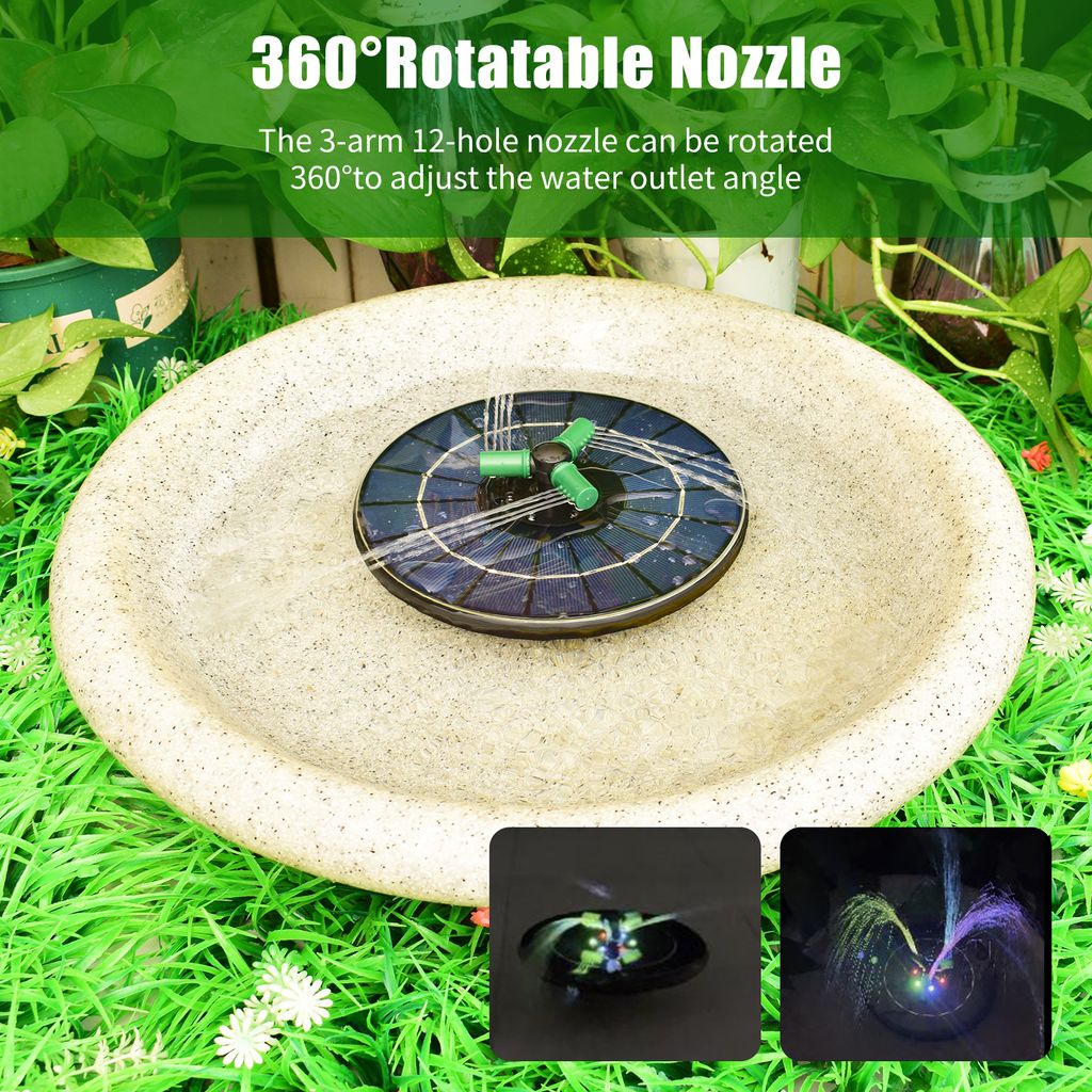4W bunte Solar-Springbrunnenpumpe mit 360 ¡ã drehbarer Produktbild 3