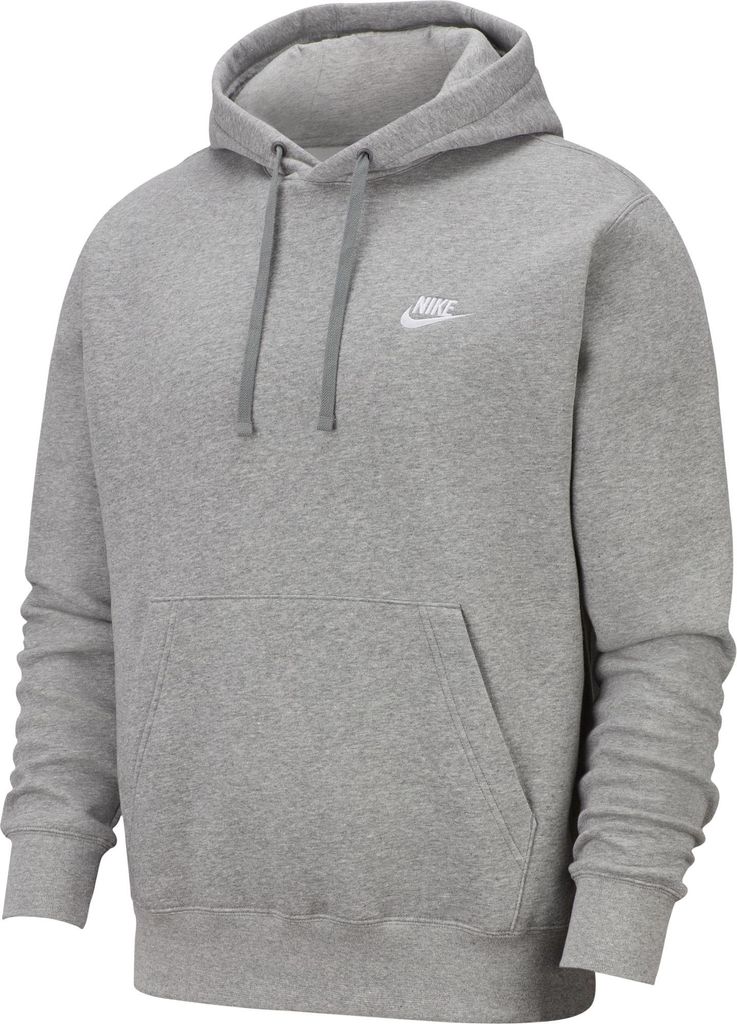 Nike M Nsw Club Hoodie Po Bb Dk Grey Heather/Matte Silv S
