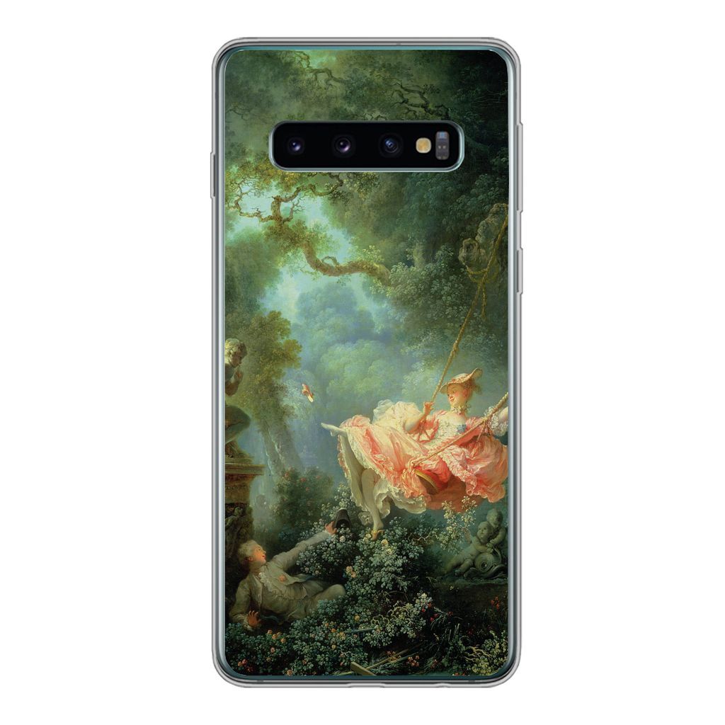 MuchoWow Handyhülle Schutzhülle Hülle für Samsung Galaxy S10 Die Schaukel - Jean-Honoré Fragonard - Kunstwerk Silikon Softcase Handy Hülle ...