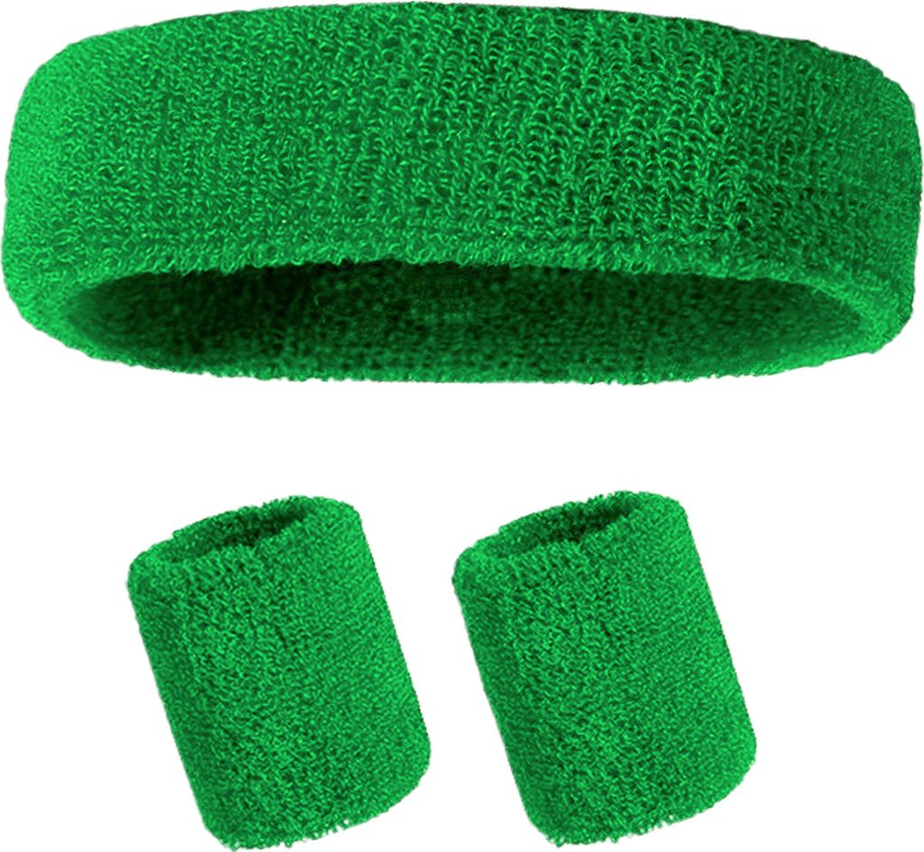 Schweißband-Set, Sport-Stirnband, Armband-Set, Frottee, Tennis, Gymnastik, Armband, sportliches Schweiß-Stirnband für Männer und Frauen