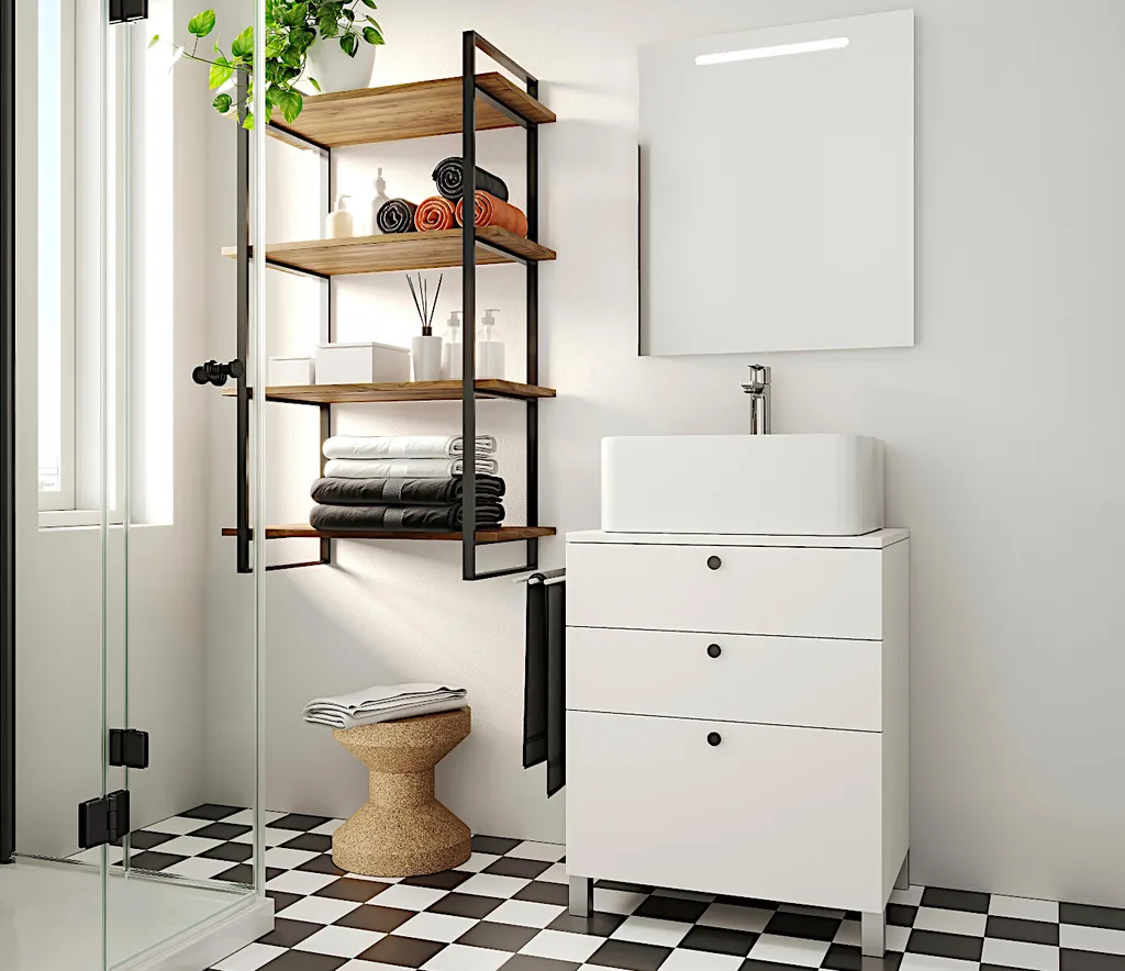 Étagère gain de place Lader avec structure stable et 5 tablettes - 10