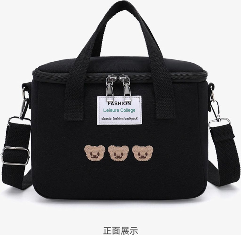 Mama -Tasche Cartoon Oxford Stoff langlebige Kapazität Lebendige Farben Kinderwagen für Babys Notwendigkeiten schwarz