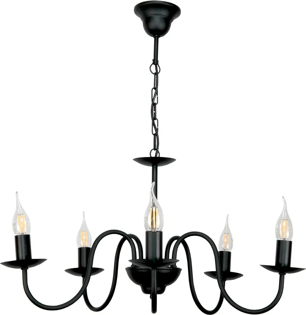 Lampadario Candelabro Nero 15-510 | Illuminazione Classic a Sospensione