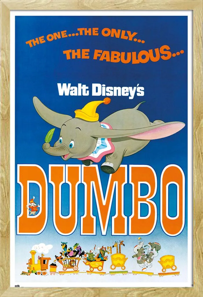 Cornice Shinsuke Maxi MDF Faggio 61x91,5 + Poster Dumbo Disney