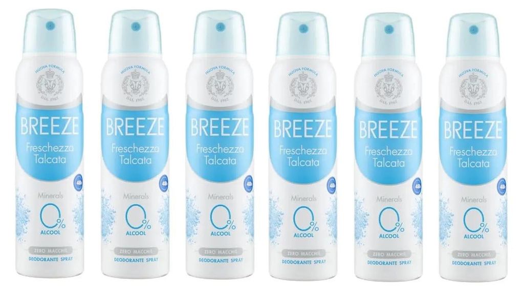 6x Breeze Freschezza Talcata Deo-Spray 150 ml+ Italian Produktbild 