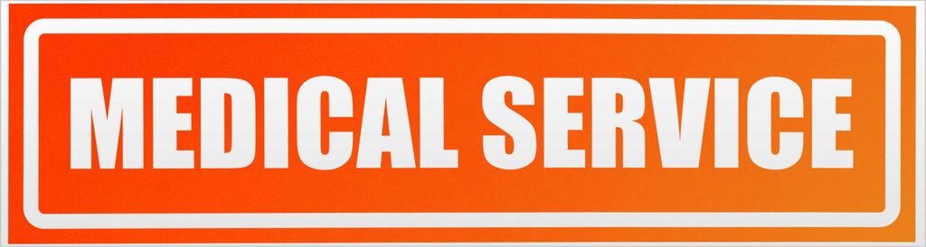 Kiwistar Medical Service invertiert Magnetschild Schild magnetisch - 45cm Neonorange - Magnetfolie für Auto PKW Kfz