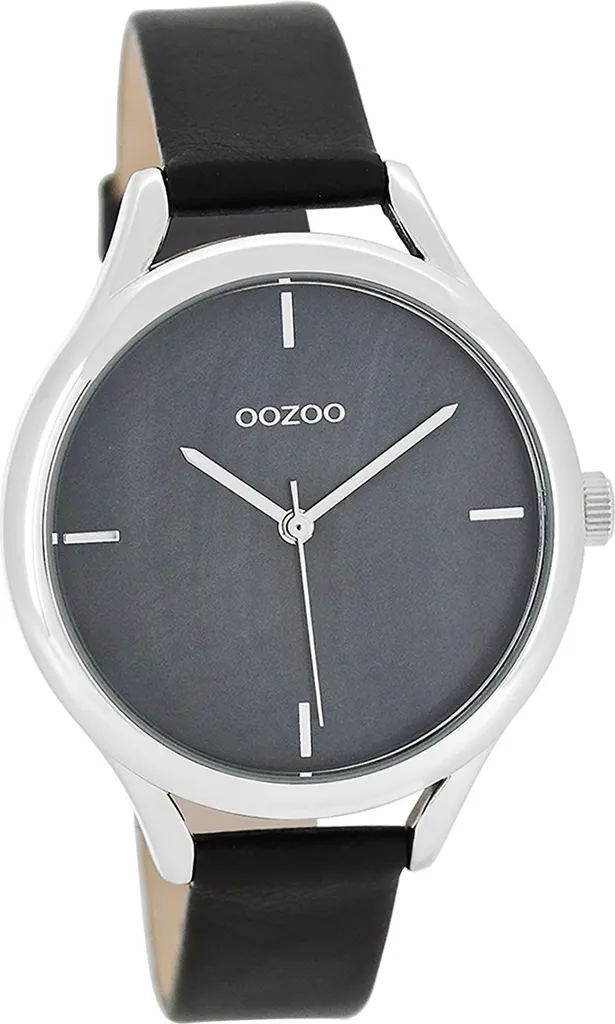 Montre femme cuir noir Oozoo avec finitions haut de gamme et style chic