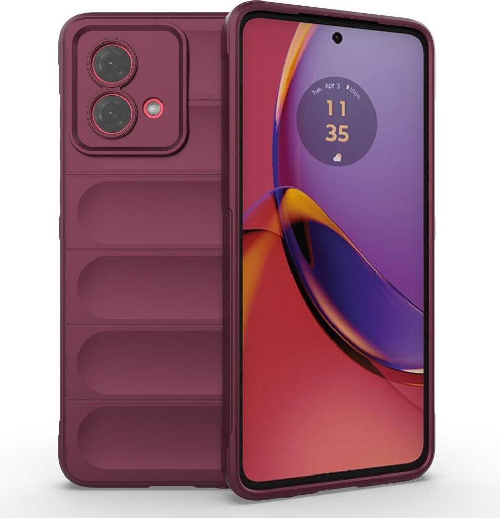 Motorola Moto G84 Hülle - Coverup Hands-On Rugged Back Cover - Bordeaux