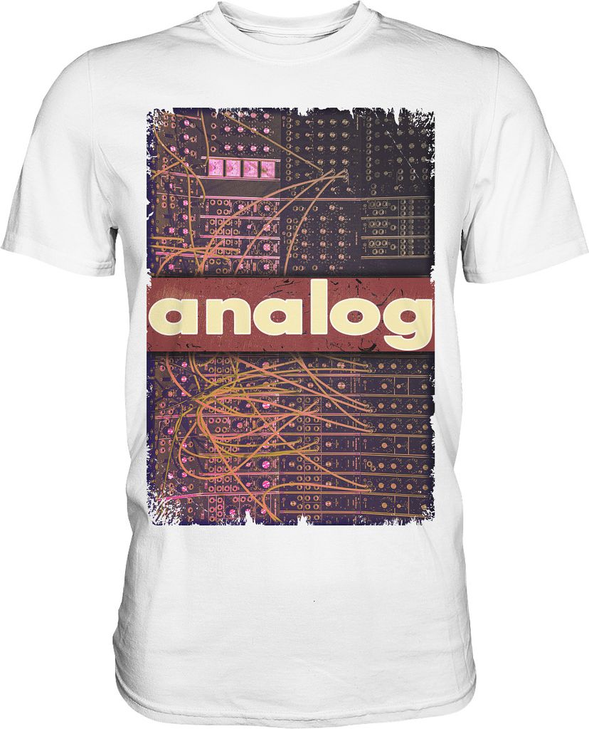 Analog Modular Synthesizer Retro Synth Produzent T-Shirt – Produktbild 