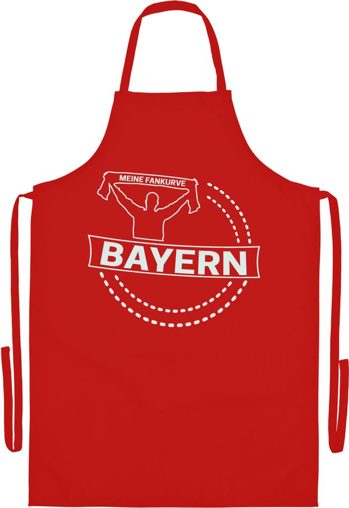 multifanshop Grillschürze - Bayern - Meine Fankurve, rot, Größe one size