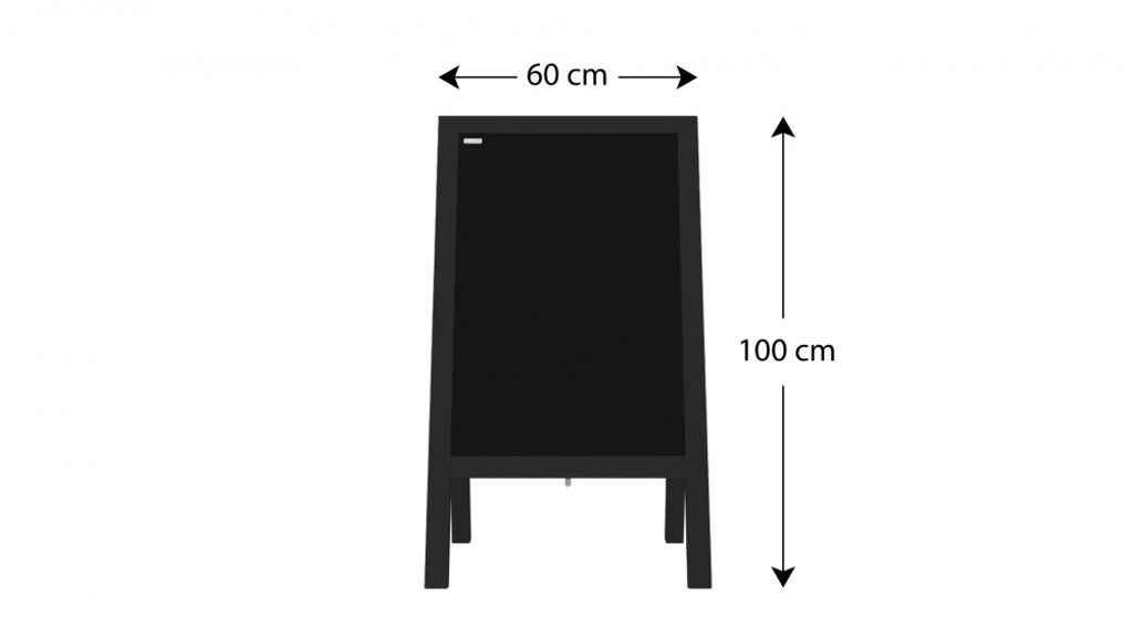 Reklamní áčko s křídovou tabulí 100x60 cm- černé Obrázek produktu 4