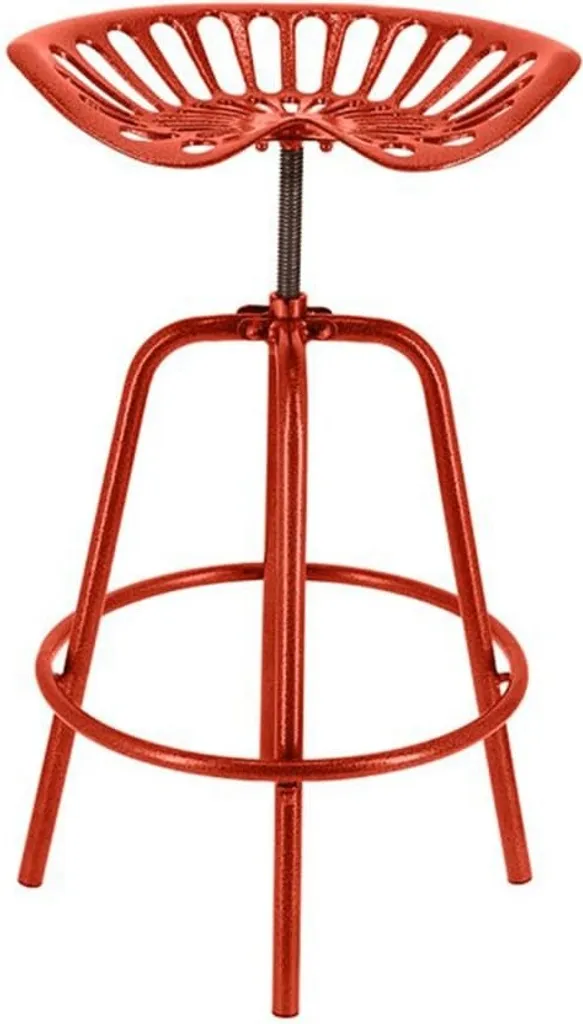 Chaise de bar tracteur rouge : fini les tabourets fragiles et banals