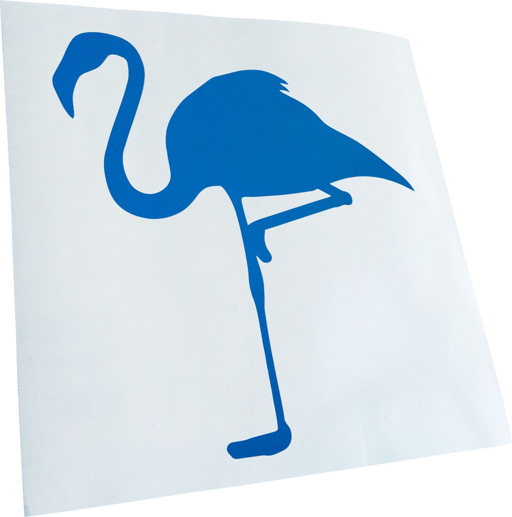 hauptsachebeklebt Kiwistar - Autoaufkleber - Flamingo auf einem Bein Heckscheibe - Aufkleber für Auto Kfz Fahrrad, LKW, Truck Mofa