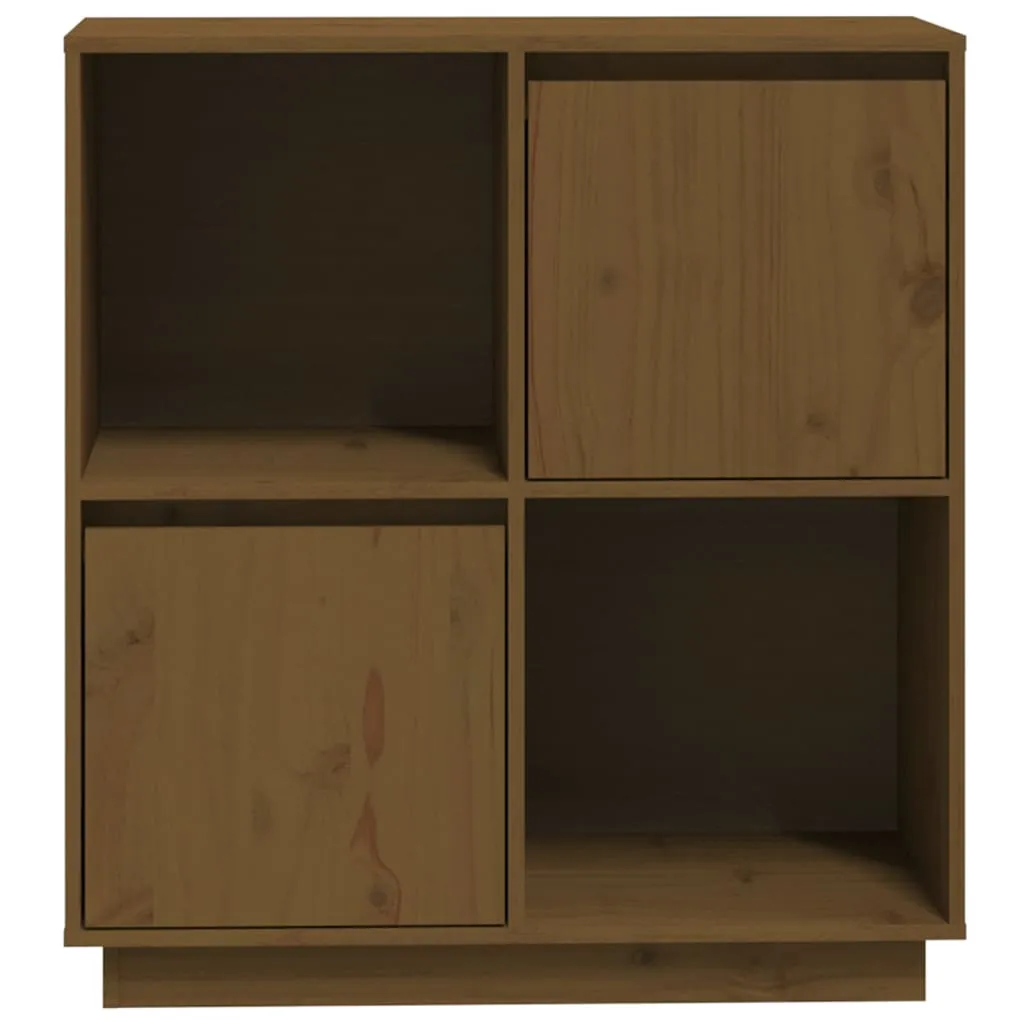 vidaXL Credenza marrone miele 74x35x80 cm in legno di pino massiccio - Credenze - 15
