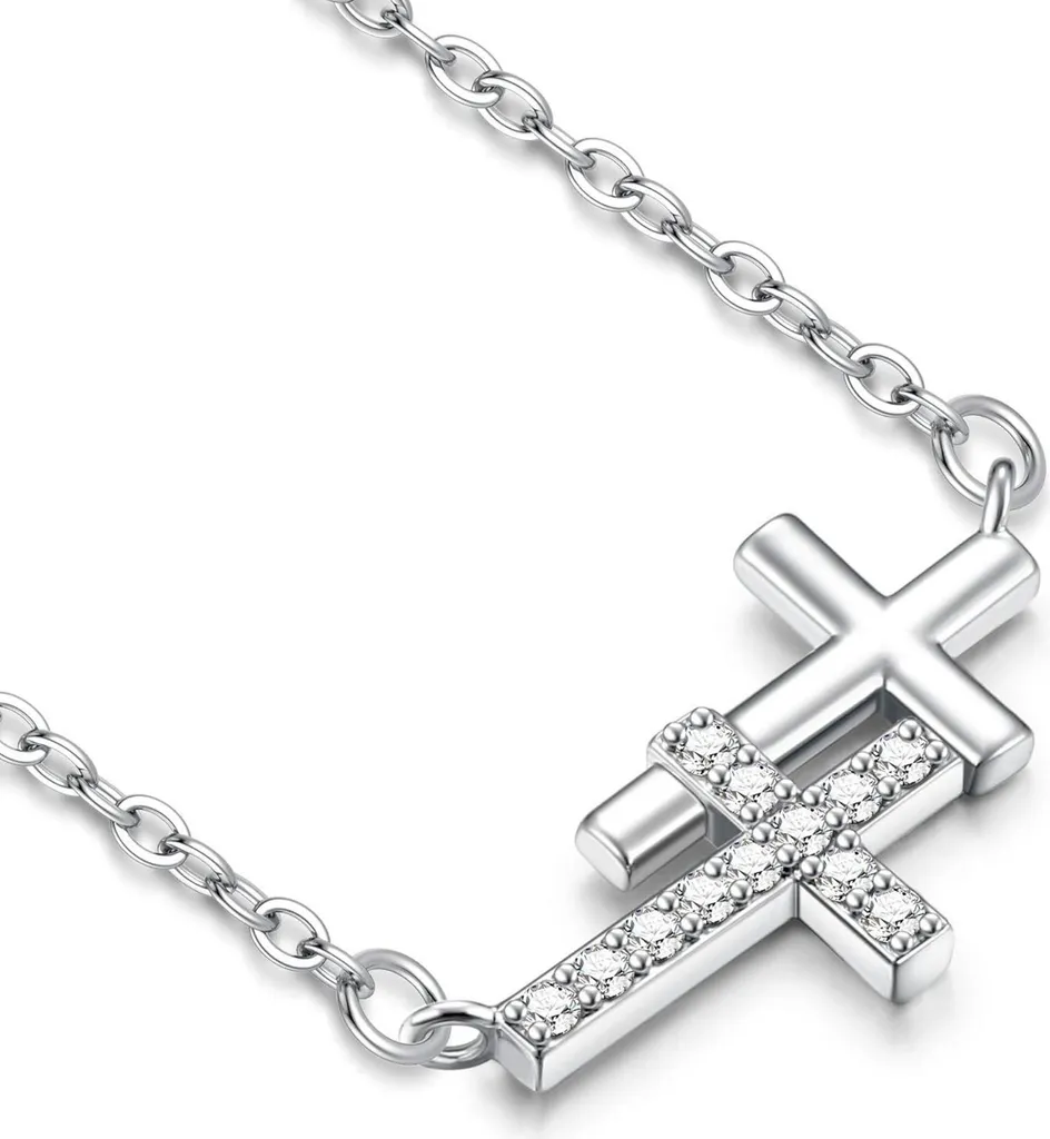 Collier Croix Femme Hypoallergénique en Or Plaqué Doux pour la Peau - 2