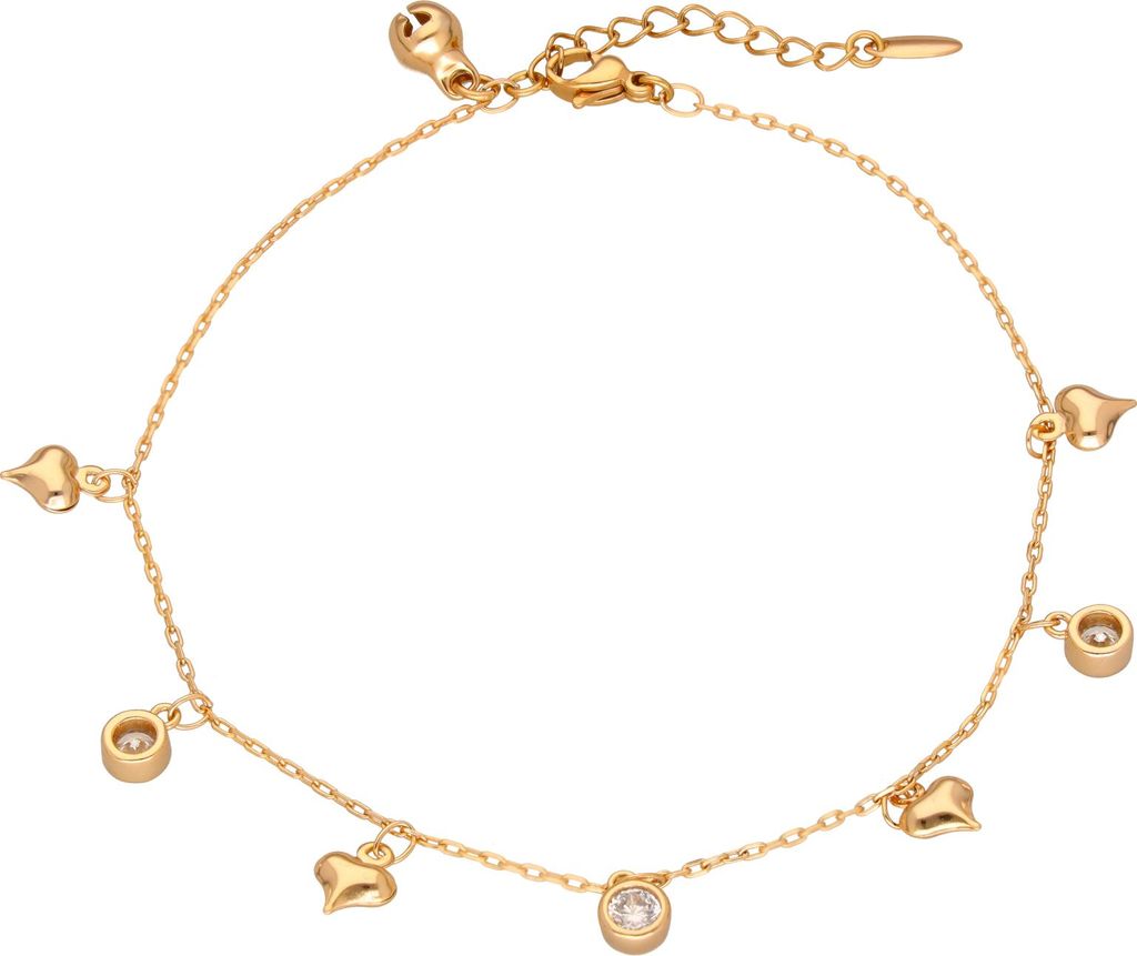 joella damen fußkettchen - gold, one size