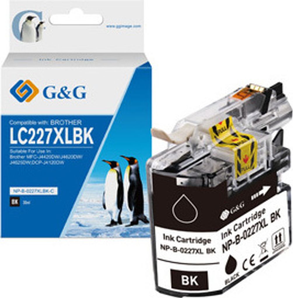 G&G kompatybilny ink / tusz z LC-227XLBK, NP-B-0227XLBK, black, 1200s