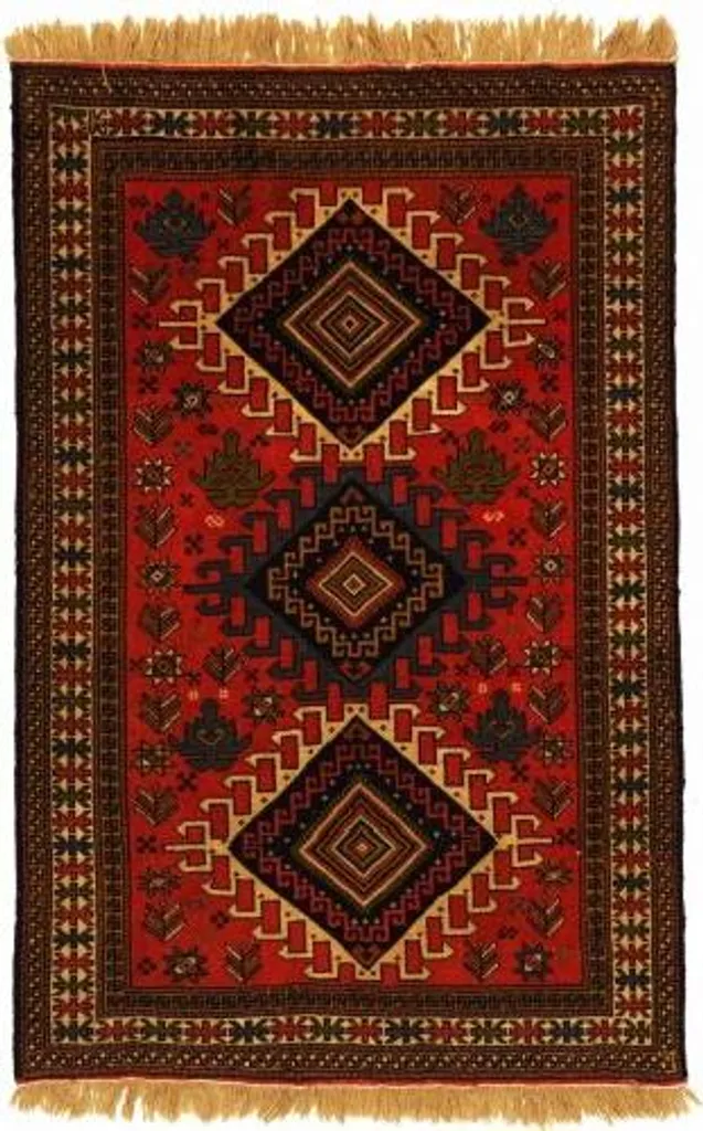 Tapis Afghan 0521 isolant et robuste - Confort thermique 113x176 cm