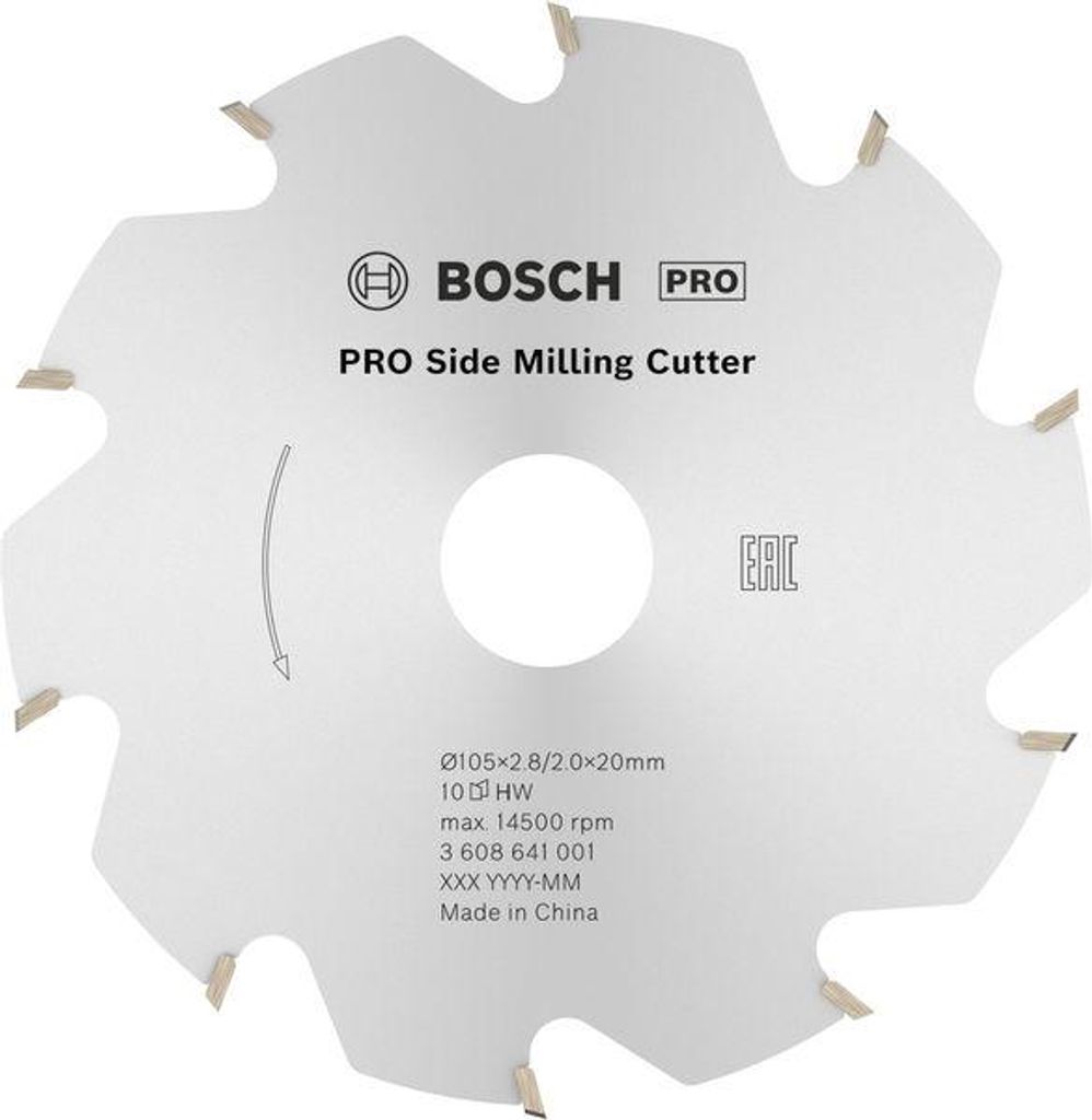 PRO Scheibenfräser, 105 x 20 x 2,8 mm, 10 Zähne