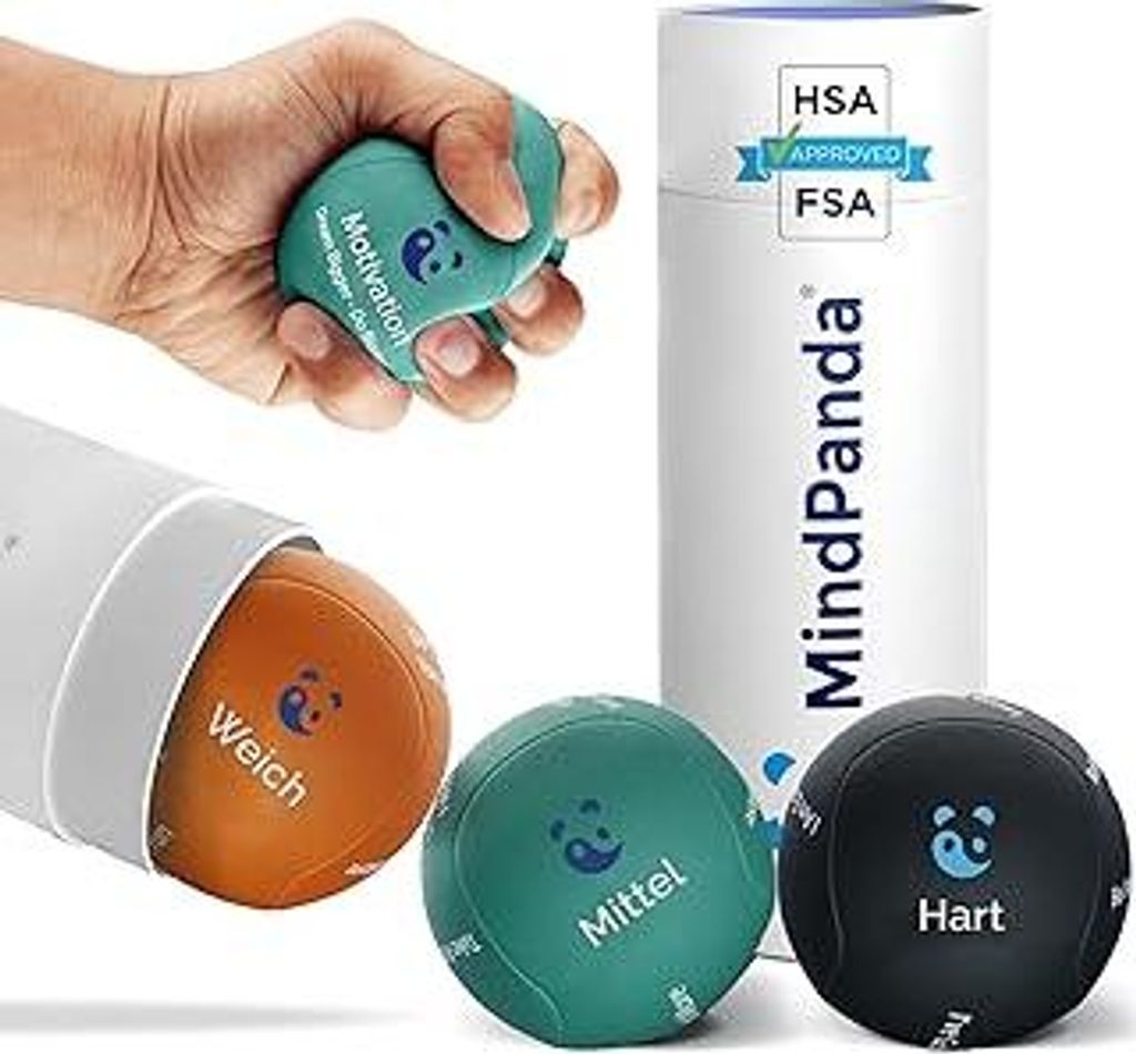 MindPanda Geist & Körper Gel-Stressball für Erwachsene – Handtherapie Anti Stress Bälle Quetschbälle mit dualer & dreifacher Dichte – Angst...