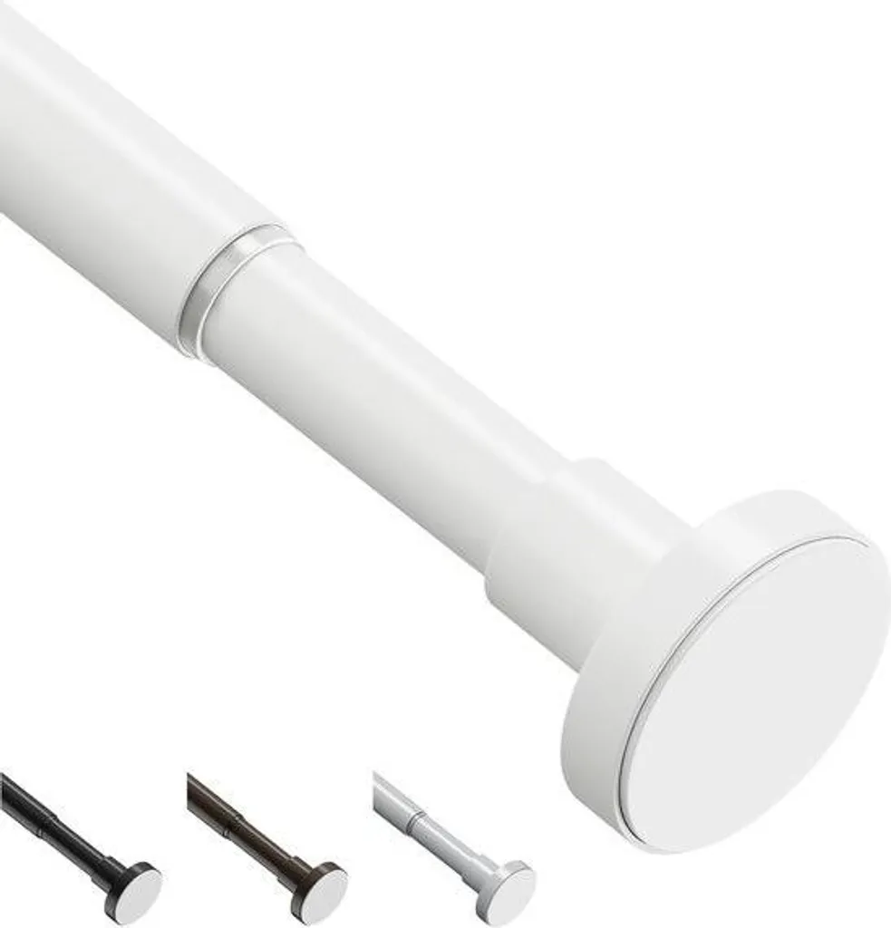 Tringle à rideau sans perçage noire 46-81 cm : finis les trous au mur
