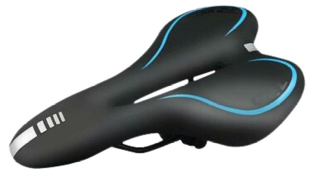 Komfortabler, breiter, weicher Gel-Fahrradsattel mit ergonomischer Form, inklusive Bezug und Schraubenschlüssel, für Mountainbike, MTB, Trekkingr...