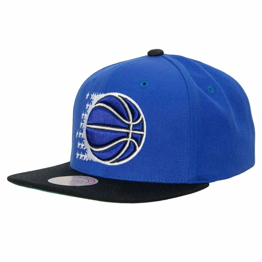 Casquette NBA Snapback Orlando Magic Mitchell & Ness Bicolore Bleu Noir
