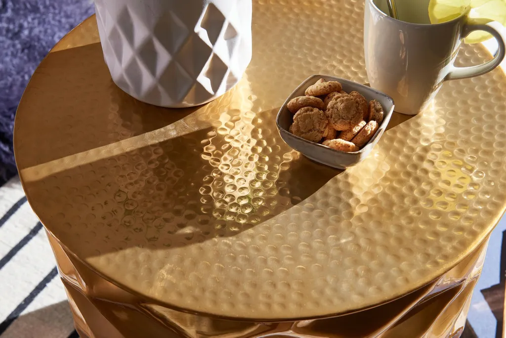 Table d'appoint GOPAL Idéale pour Salon et Balcon - Table Basse d'Angle - 4