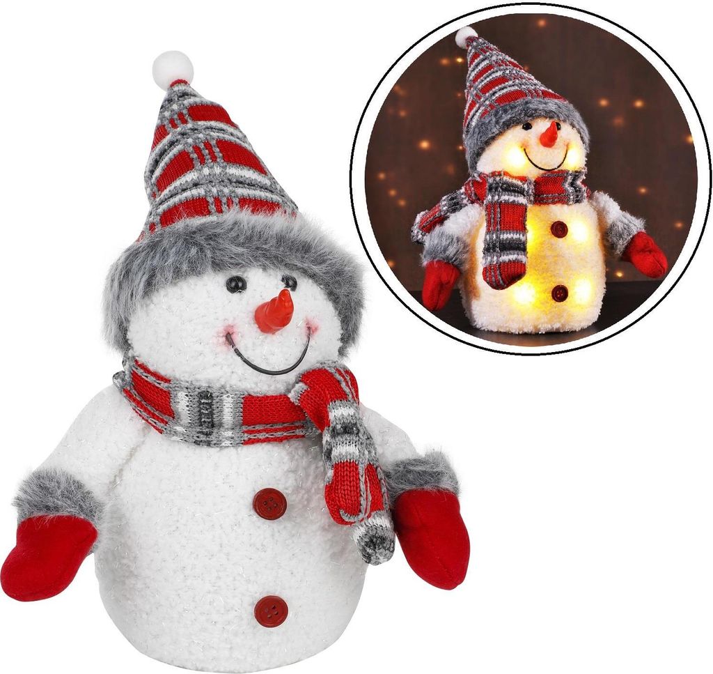 Figurka LED bałwana do dekoracji świątecznych Zdjęcie produktu 
