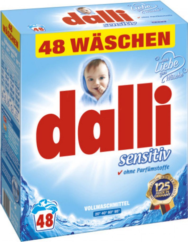 Dalli Sensitiv Waschmittelpulver, 48WL, 3,12kg Produktbild 