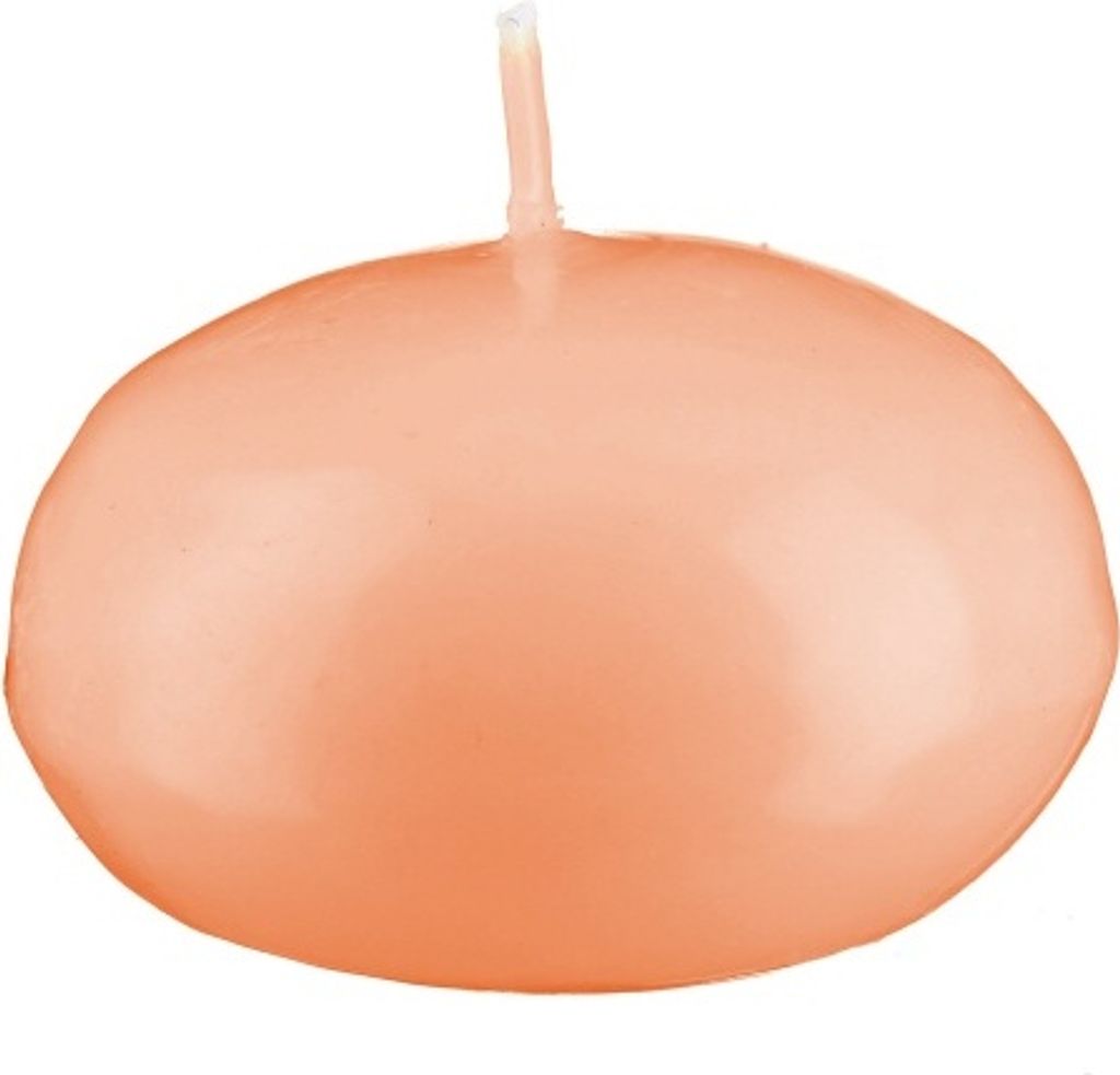 Kerzen, XXL Schwimmkerzen Lachs 4 x 8 cm, 8 Stück