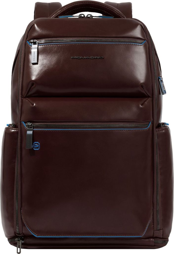 Piquadro Blue Square Business-Rucksack RFID Schutz Leder 42 cm Laptopfach