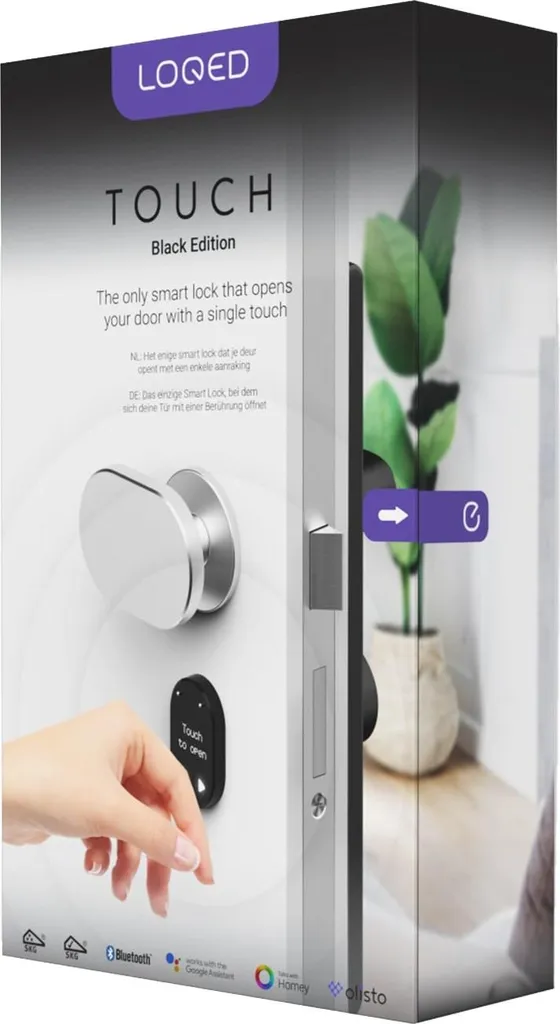 Serrure Intelligente LOQED Noire Idéale pour Location et Gestion à Distance