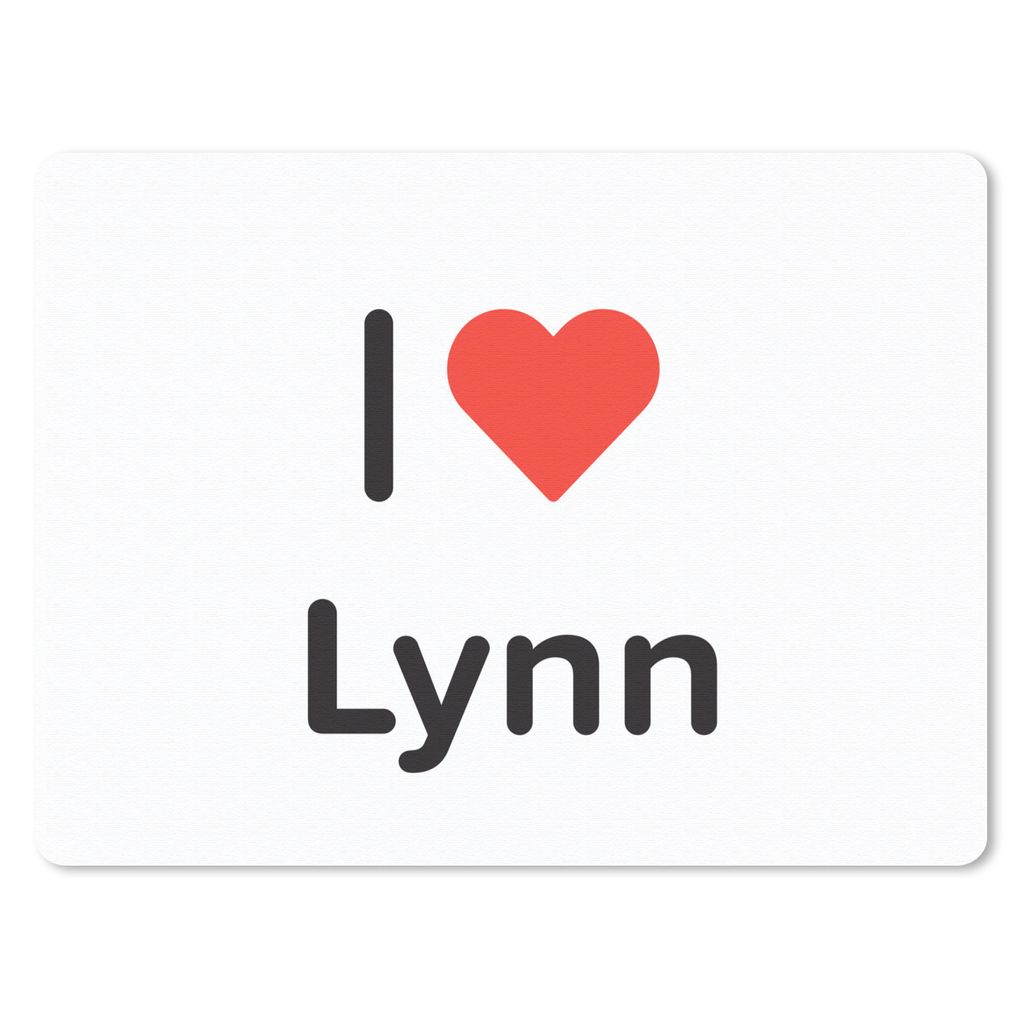 MuchoWow Mauspad Mousepad Ich liebe - Lynn - Mädchen 23x19 cm - Mousepads - Maus Mat - Pad - Mausunterlage - Schreibtischunterlage - Mauspad