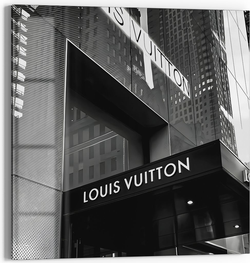 DEQOART Magnettafel Glas 30x30 cm 'Urbaner Glanz' beschreibbar Whiteboard Pinnwand Küche