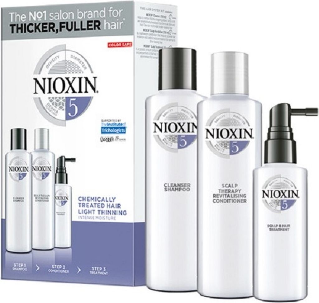 Nioxin System 5 3-Step System Set for Slightly Thinning, Chemically Treated Hair