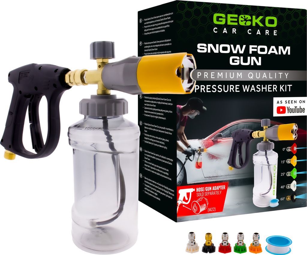 Gecko Snow Schaumpistole mit Adaptern