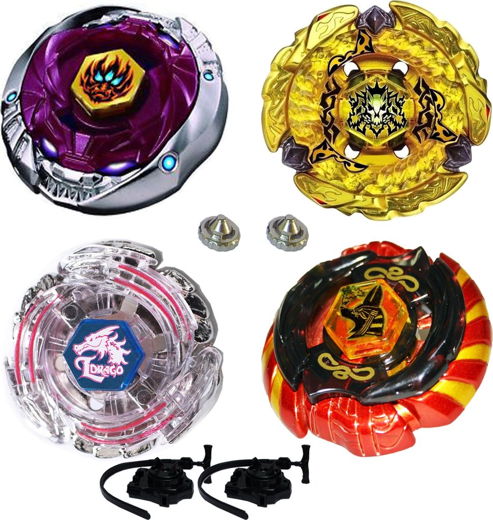 Kreisel Paket 4D FLAME 4 Stk. + 2 Abschussvorrichtungen + 2 Produktbild 