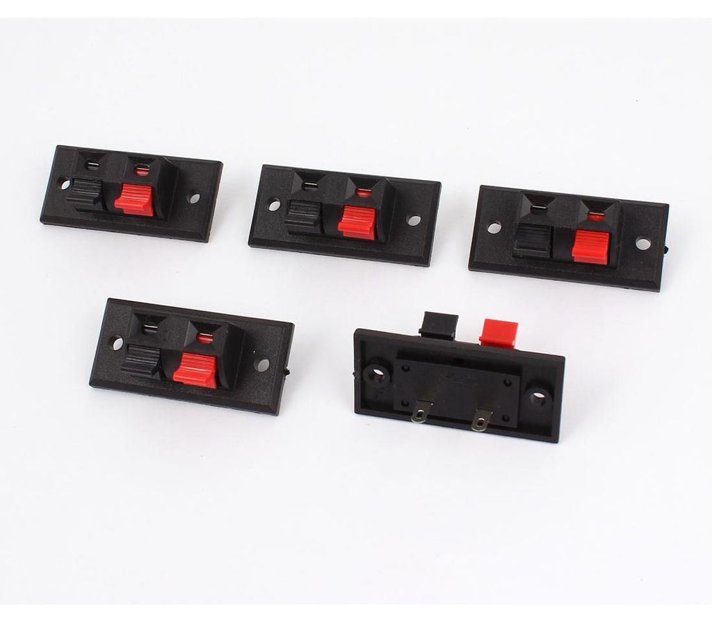 5Stk. 2Positionen Drš¹cken in Feder Belastung Audio Lautsprecher Klemme 45 x 21mm DE de